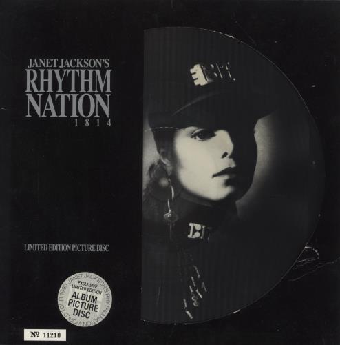 Janet Jackson Rhythm Nation 1814 picture disc LP (vinyl picture disc album) UK J-JPDRH694872