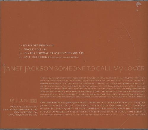 Janet Jackson Someone To Call My Lover CD single (CD5 / 5") US J-JC5SO197974
