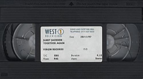 Janet Jackson Together Again video (VHS or PAL or NTSC) UK J-JVITO103778