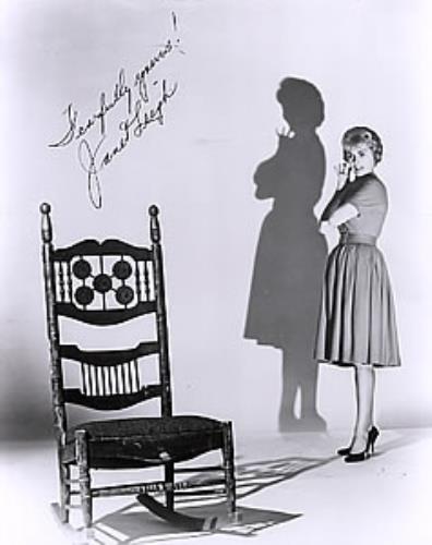 Janet Leigh Autographed Psycho 'Chair' Photograph photograph UK JL2PHAU259605