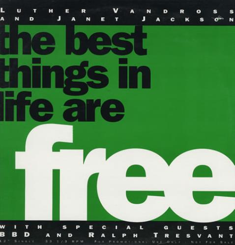 Janet Jackson The Best Things In Life Are Free US Promo 12" vinyl - Janet Jackson The Best Things In Life Are Free