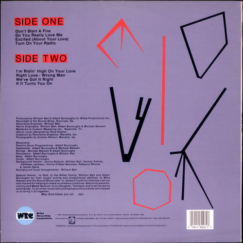 Janice Bulluck Don't Start A Fire vinyl LP album (LP record) US J15LPDO518428