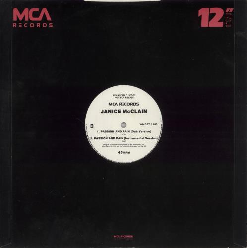 Janice McClain Passion And Pain 12" vinyl single (12 inch record / Maxi-single) UK Z5N12PA876526