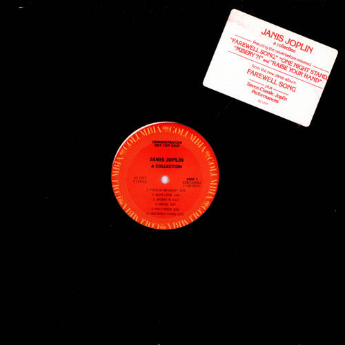 Janis Joplin A Collection vinyl LP album (LP record) US JNJLPAC100814