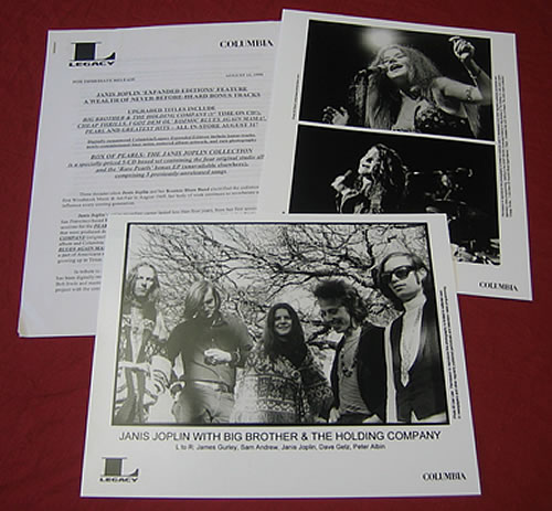 Janis Joplin Expanded Editions media press pack US JNJPPEX145189