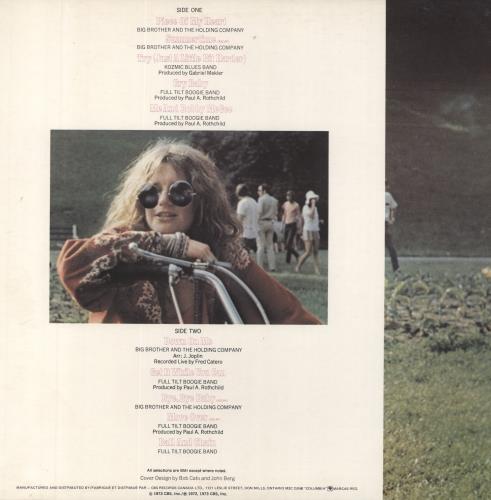 Janis Joplin Greatest Hit vinyl LP album (LP record) Canadian JNJLPGR810287