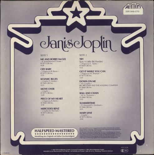 Janis Joplin Starsound Collection vinyl LP album (LP record) Dutch JNJLPST799145