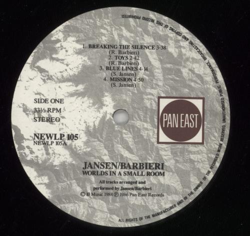 Jansen-Barbieri Worlds In A Small Room vinyl LP album (LP record) UK STJLPWO135341