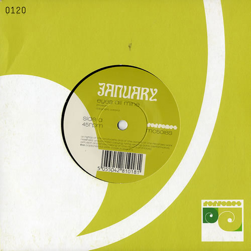 January Eyes All Mine 7" vinyl single (7 inch record / 45) UK JYY07EY577673
