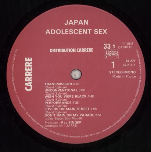 Japan Adolescent Sex vinyl LP album (LP record) French JAPLPAD854761