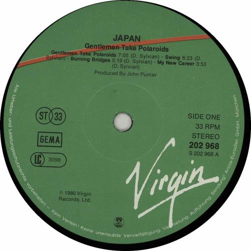 Japan Gentlemen Take Polaroids - Misprint vinyl LP album (LP record) German JAPLPGE653133