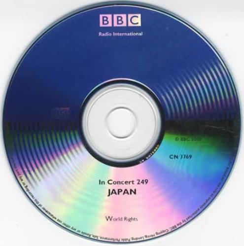 Japan In Concert 249 CD-R acetate UK JAPCRIN369398