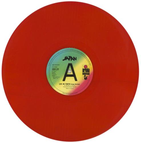 Japan Life In Tokyo - Red Vinyl - A Label 12" vinyl single (12 inch record / Maxi-single) UK JAP12LI144267