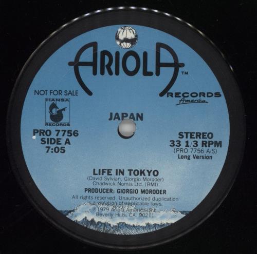 Japan Life In Tokyo 12" vinyl single (12 inch record / Maxi-single) US JAP12LI45540
