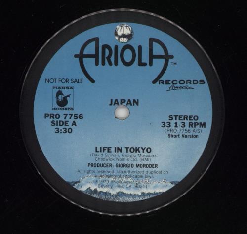 Japan Life In Tokyo 12" vinyl single (12 inch record / Maxi-single) US JAP12LI45540