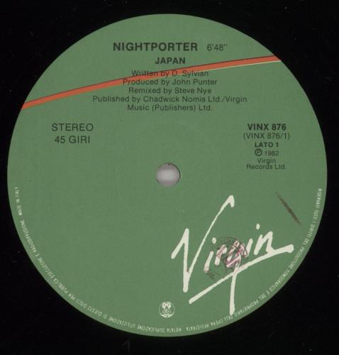Japan Nightporter - EX 12" vinyl single (12 inch record / Maxi-single) Italian JAP12NI864727