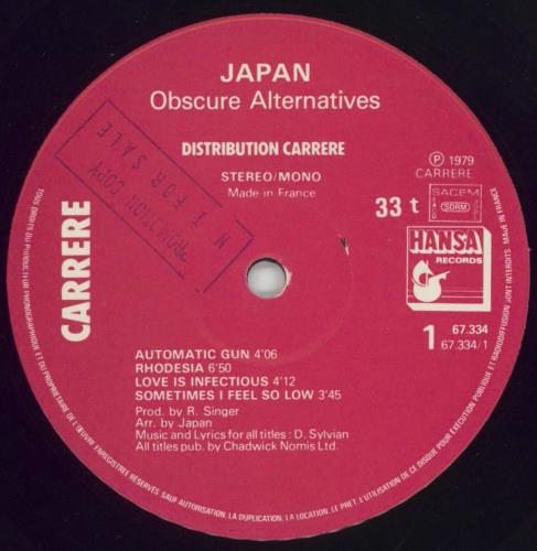 Japan Obscure Alternatives vinyl LP album (LP record) French JAPLPOB271058