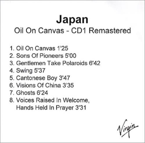 Japan Oil On Canvas CD-R acetate UK JAPCROI349344