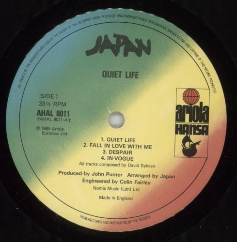Japan Quiet Life - Gatefold with Price Sticker vinyl LP album (LP record) UK JAPLPQU784146