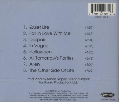Japan Quiet Life - Sealed CD album (CDLP) US JAPCDQU840545