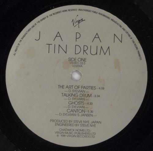 Japan Tin Drum - Stickered sleeve - VG vinyl LP album (LP record) UK JAPLPTI861478