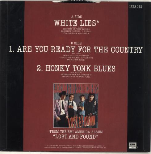 Jason & The Scorchers White Lies 12" vinyl single (12 inch record / Maxi-single) US JTS12WH713074