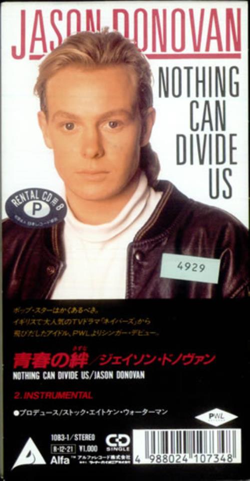 Jason Donovan Nothing Can Divide Us 3" CD single (CD3) Japanese DONC3NO18801