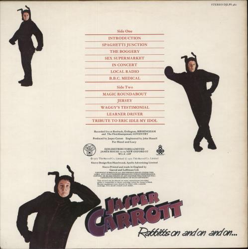 Jasper Carrott Rabbitts On And On And On... vinyl LP album (LP record) UK JCTLPRA392305