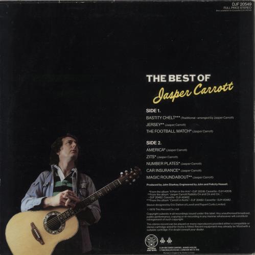 Jasper Carrott The Best Of Jasper Carrott vinyl LP album (LP record) UK JCTLPTH432997