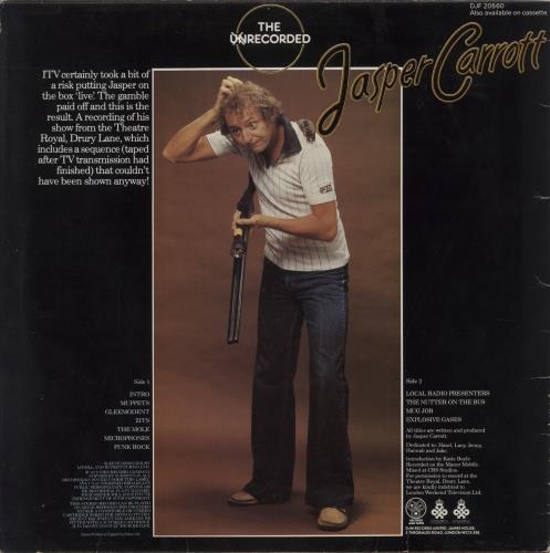 Jasper Carrott The Unrecorded Jasper Carrott vinyl LP album (LP record) UK JCTLPTH358478