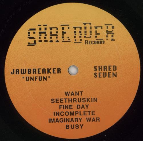 Jawbreaker Unfun - First vinyl LP album (LP record) US J-1LPUN866597