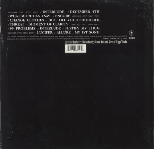 Jay-Z The Black Album 2-LP vinyl record set (Double LP Album) US JYZ2LTH861171