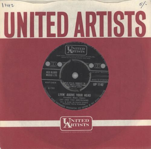 Jay & The Americans Livin' Above Your Head 7" vinyl single (7 inch record / 45) UK JAY07LI571745