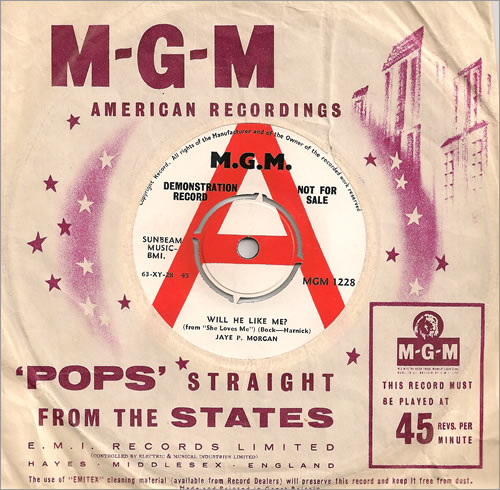 Jaye P. Morgan Will He Like Me ? 7" vinyl single (7 inch record / 45) UK JYP07WI486267