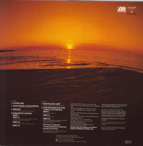Jean-Luc Ponty Enigmatic Ocean vinyl LP album (LP record) German JA7LPEN778086