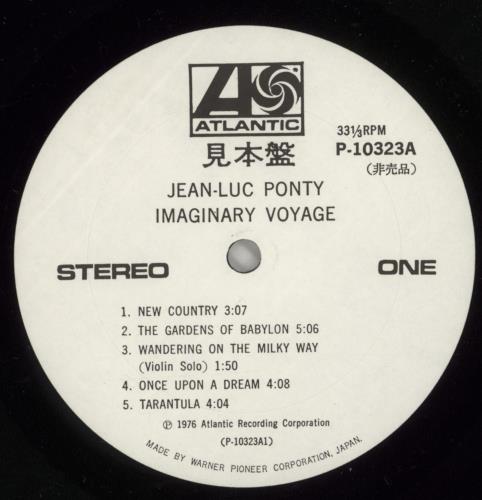 Jean-Luc Ponty Imaginary Voyage - White label + Obi vinyl LP album (LP record) Japanese JA7LPIM873077