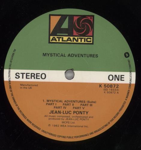 Jean-Luc Ponty Mystical Adventures vinyl LP album (LP record) UK JA7LPMY858381