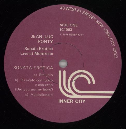 Jean-Luc Ponty Sonata Erotica / Live At Montreux vinyl LP album (LP record) US JA7LPSO864241