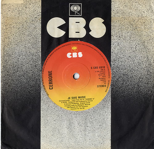 Jean-Marc Cerrone Je Suis Music 7" vinyl single (7 inch record / 45) UK CER07JE633466