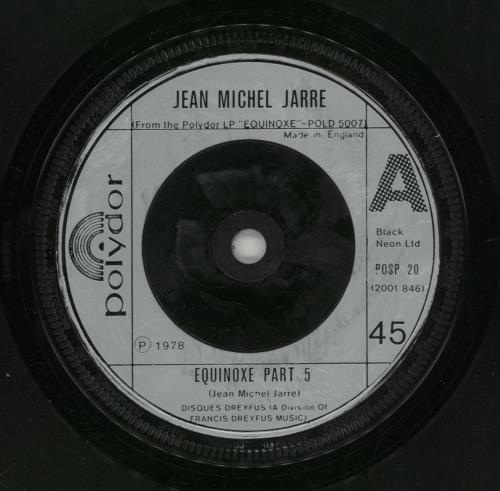 Jean-Michel Jarre Equinoxe - Etched + P/s 7" vinyl single (7 inch record / 45) UK JMJ07EQ15189