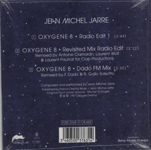 Jean-Michel Jarre Oxygene 8 CD single (CD5 / 5") French JMJC5OX77289