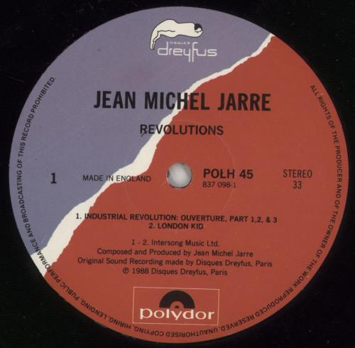 Jean-Michel Jarre Revolutions vinyl LP album (LP record) UK JMJLPRE84039