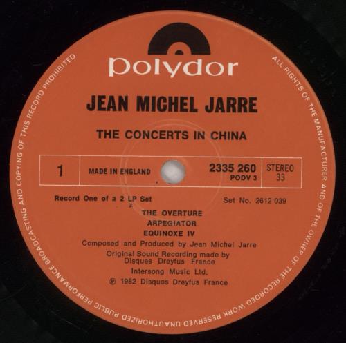 Jean-Michel Jarre The Concerts In China - Hype Stickered 2-LP vinyl record set (Double LP Album) UK JMJ2LTH779951