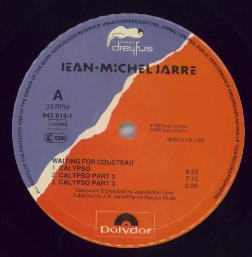 Jean-Michel Jarre Waiting For Cousteau vinyl LP album (LP record) Dutch JMJLPWA823526