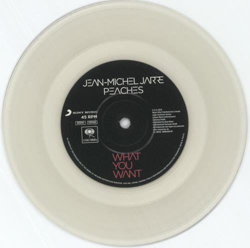 Jean-Michel Jarre What You Want - Clear Vinyl 7" vinyl single (7 inch record / 45) UK JMJ07WH865747