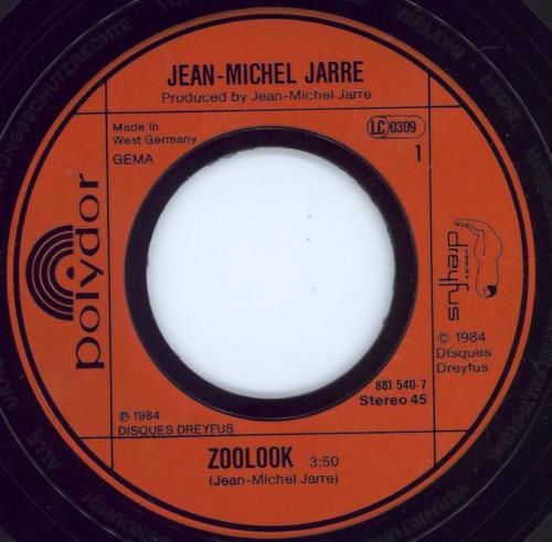 Jean-Michel Jarre Zoolook 7" vinyl single (7 inch record / 45) German JMJ07ZO329183