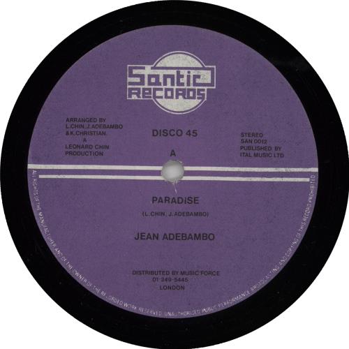 Jean Adebambo Paradise 12" vinyl single (12 inch record / Maxi-single) UK K3A12PA752764