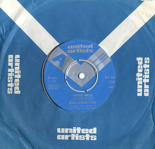 Jean Livingstone Frank Mills 7" vinyl single (7 inch record / 45) UK 6JL07FR484309