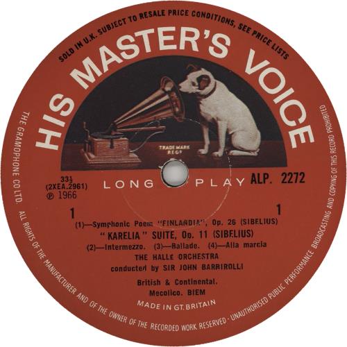 Jean Sibelius Finlandia vinyl LP album (LP record) UK SE3LPFI534471