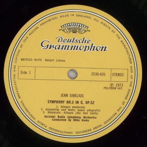 Jean Sibelius Sibelius: Symphonie Nr. 3 / En Saga vinyl LP album (LP record) UK SE3LPSI879612